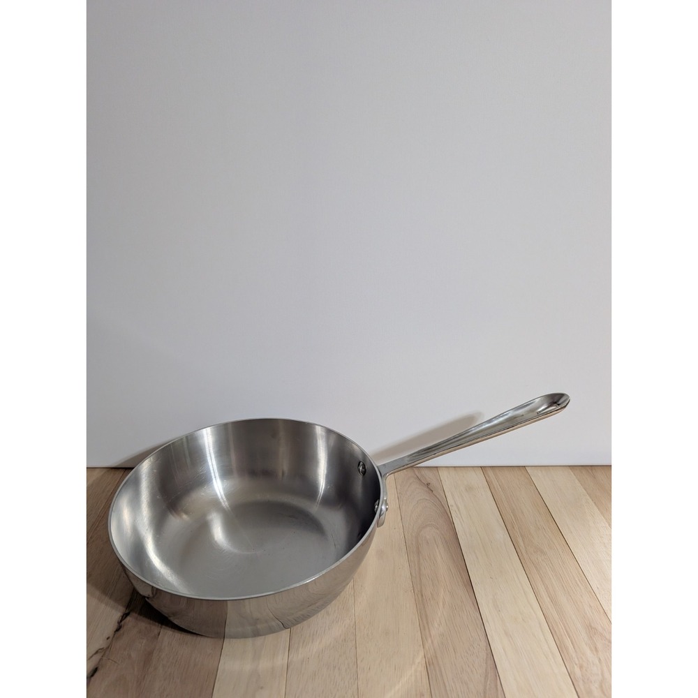 All Clad D3 Stainless Steel 3 Quart Saucier Saucepan Chef Pan Tri-Ply USA